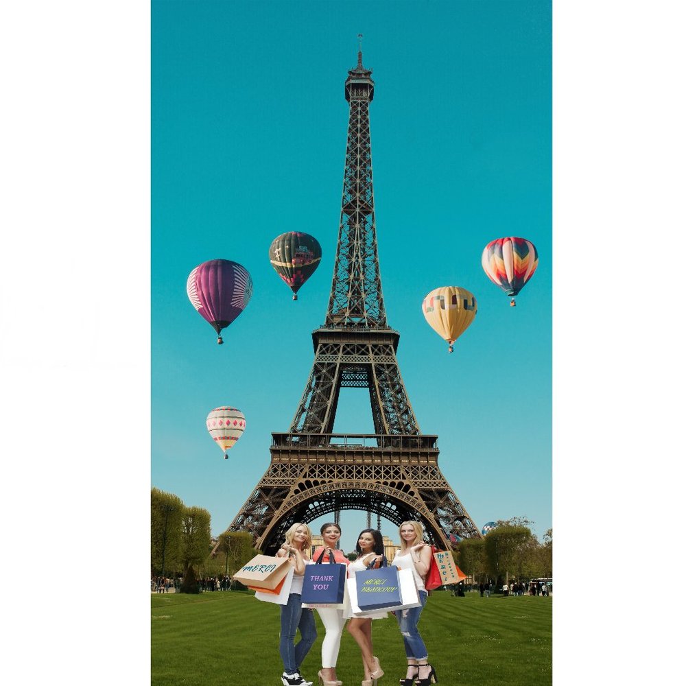 50 10x13 Shopping Girls Eiffel Tower Paris Poly Mailers Flat Shipping Envelopes - Picture 7 of 7